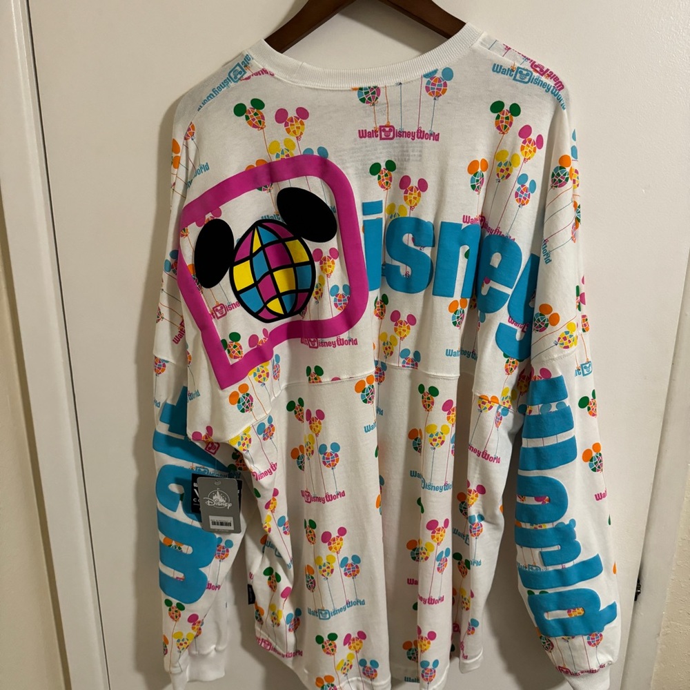 NWT Disney Parks Vault Spirit Jersey Walt Disney World 50th Mickey Balloons XL